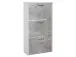 Schuhkipper >Filton< in Weiß Beton - 61x115x25cm (BxHxT)
