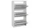 Schuhkipper >Filton< in Weiß Beton - 61x115x25cm (BxHxT)