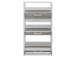 Schuhkipper >Filton< in Weiß Beton - 61x115x25cm (BxHxT)
