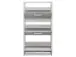 Schuhkipper >Filton< in Weiß Beton - 61x115x25cm (BxHxT)