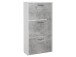 Schuhkipper >Filton< in Weiß Beton - 61x115x25cm (BxHxT)