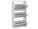 Schuhkipper >Filton< in Weiß Beton - 61x115x25cm (BxHxT)