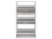 Schuhkipper >Filton< in Weiß Beton - 61x115x25cm (BxHxT)
