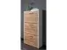 Schuhkipper >Filton< in Weiß Eiche - 61x115x25cm (BxHxT)