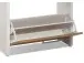 Schuhkipper >Filton< in Weiß Eiche - 61x115x25cm (BxHxT)