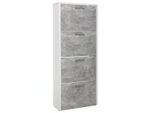 Schuhkipper >Filton II< in Weiß - 61x115x25cm (BxHxT)