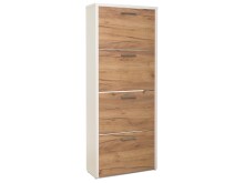 Schuhkipper >Filton II< in Weiß - 61x152x25cm...