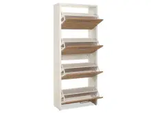 Schuhkipper >Filton II< in Weiß - 61x152x25cm (BxHxT)
