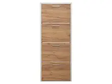 Schuhkipper >Filton II< in Weiß - 61x152x25cm (BxHxT)