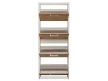 Schuhkipper >Filton II< in Weiß - 61x152x25cm (BxHxT)