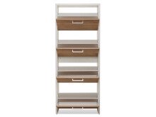 Schuhkipper >Filton II< in Weiß - 61x152x25cm (BxHxT)