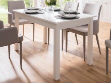 Esstisch >Crawley< in Weiß - 160x76,5x70cm (BxHxT)