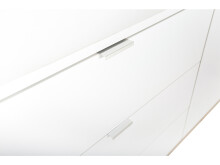 Sideboard >Dalarna< in Weiß aus Metall - 180x87x40cm (BxHxT)