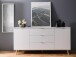 Sideboard >Dalarna< in Weiß aus Metall - 180x87x40cm (BxHxT)