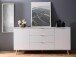 Sideboard >Dalarna< in Weiß aus Metall - 180x87x40cm (BxHxT)