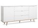 Sideboard >Dalarna< in Weiß aus Metall - 180x87x40cm (BxHxT)