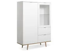 Highboard >Dalarna< in Weiß aus Metall -...
