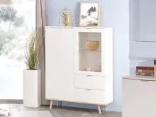 Highboard >Dalarna< in Weiß aus Metall -...