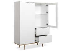Highboard >Dalarna< in Weiß aus Metall - 100x140x40cm (BxHxT)