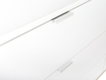 Highboard >Dalarna< in Weiß aus Metall - 100x140x40cm (BxHxT)