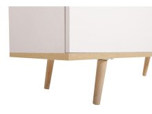 Highboard >Dalarna< in Weiß aus Metall - 100x140x40cm (BxHxT)