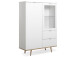 Highboard >Dalarna< in Weiß aus Metall - 100x140x40cm (BxHxT)