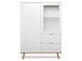 Highboard >Dalarna< in Weiß aus Metall - 100x140x40cm (BxHxT)