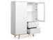 Highboard >Dalarna< in Weiß aus Metall - 100x140x40cm (BxHxT)