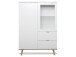 Highboard >Dalarna< in Weiß aus Metall - 100x140x40cm (BxHxT)