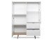 Highboard >Dalarna< in Weiß aus Metall - 100x140x40cm (BxHxT)