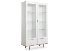 Vitrine >Dalarna< in Weiß aus Metall -...