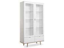 Vitrine >Dalarna< in Weiß aus Metall -...