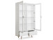 Vitrine >Dalarna< in Weiß aus Metall - 100x185x40cm (BxHxT)