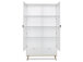 Vitrine >Dalarna< in Weiß aus Metall - 100x185x40cm (BxHxT)
