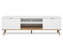 TV-Board >Dalarna< in Weiß aus Metall - 160x50x40cm (BxHxT)