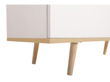 TV-Board >Dalarna< in Weiß aus Metall - 160x50x40cm (BxHxT)
