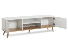 TV-Board >Dalarna< in Weiß aus Metall - 160x50x40cm (BxHxT)