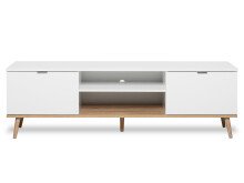 TV-Board >Dalarna< in Weiß aus Metall - 160x50x40cm (BxHxT)
