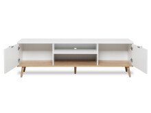 TV-Board >Dalarna< in Weiß aus Metall - 160x50x40cm (BxHxT)