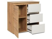 Kommode >Ravenna< in Honig-Eiche Weiß - 80x80x40cm (BxHxT)