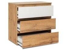 Kommode >Ravenna< in Honig-Eiche Weiß - 80x80x45cm (BxHxT)