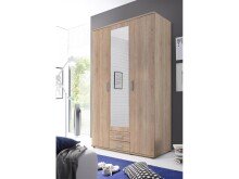 Kleiderschrank >Kitty II< in Sonoma-Eiche - 120x197x53cm (BxHxT)