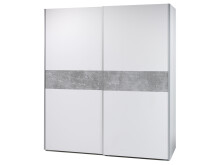 Schwebetürenschrank >Noni< in Weiß - 170x195x60cm (BxHxT)