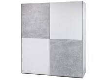 Schwebetürenschrank >Noni< in Weiß - 170x195x60cm (BxHxT)