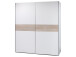 Schwebetürenschrank >Noni< in Weiß - 170x195x60cm (BxHxT)