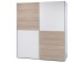 Schwebetürenschrank >Noni< in Weiß - 170x195x60cm (BxHxT)
