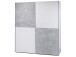 Schwebetürenschrank >Noni< in Weiß - 170x195x60cm (BxHxT)