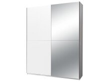 Schwebetürenschrank >Noni< in Weiß -...