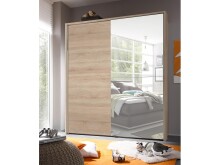 Schwebetürenschrank >Viola< in Sonoma-Eiche - 170x196x60cm (BxHxT)