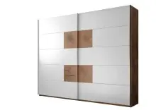 Schwebetürenschrank >Constantin< in Wildeiche / Weiß - 270x225x60cm (BxHxT)